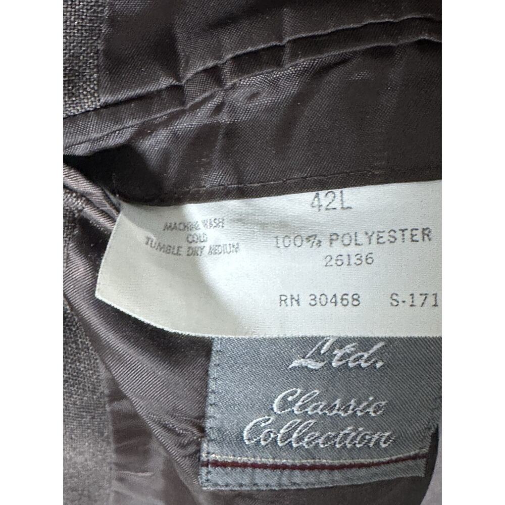 Oakton Ltd Mens Wool Tweed Blazer Sport Coat Jacket, 42L - Picture 6 of 8